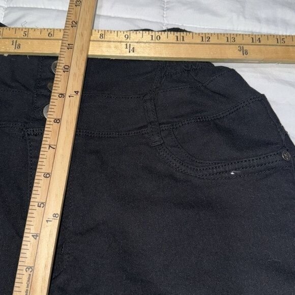 Always Friday Womens High-Waist Black Button Shorts Size 17 - Picture 7 of 8